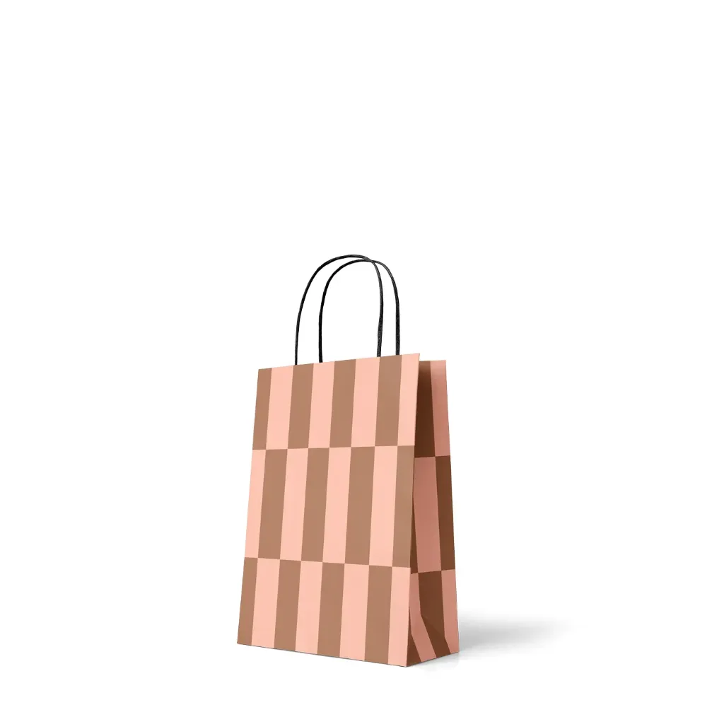 Caramel peach papieren tasje small